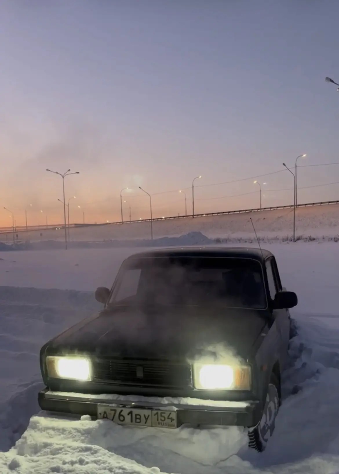 Первый автомобиль Дмитрия зимой